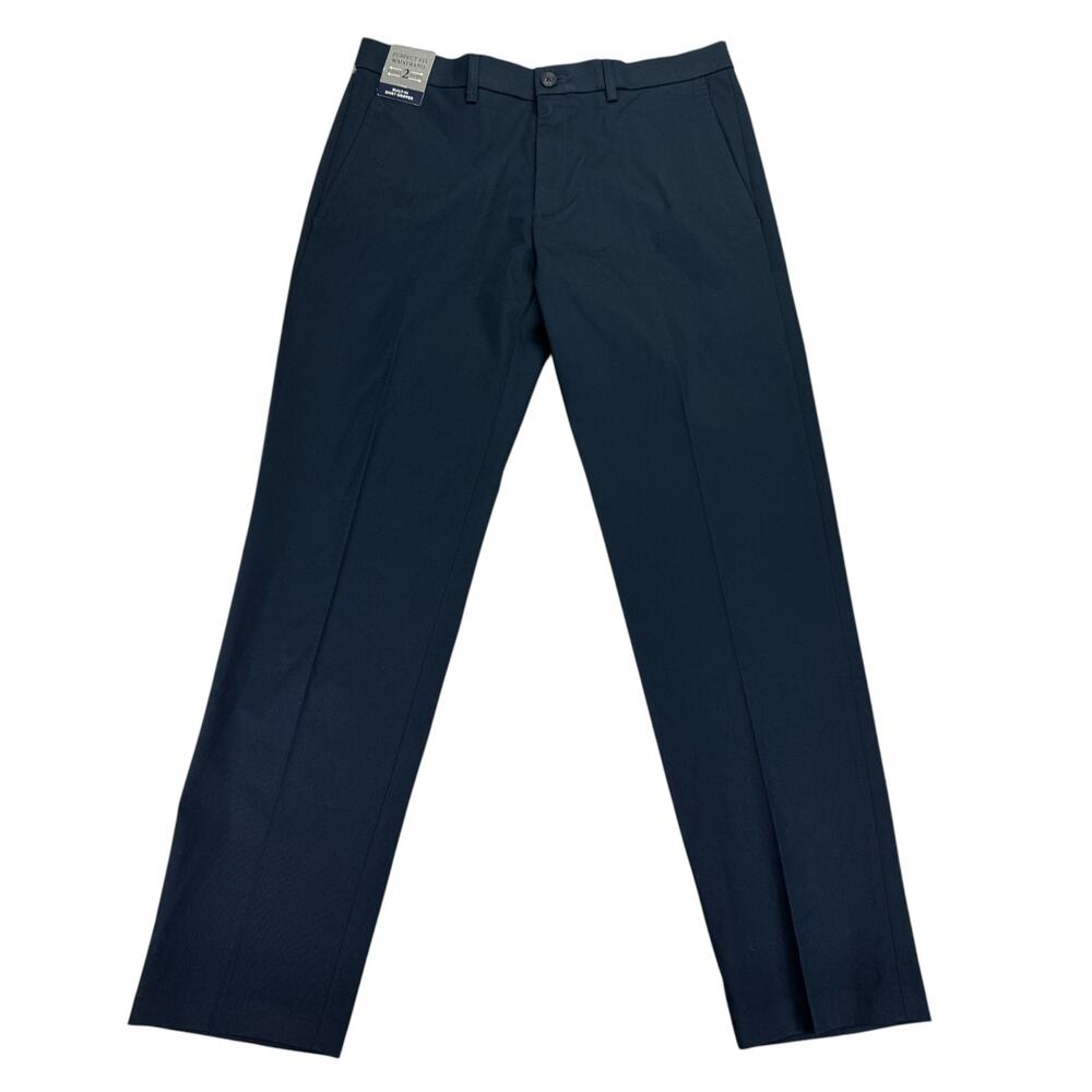 Haggar Mens Premium Iron Free Straight Fit Stretch Dress Pants Dark Navy 32x30